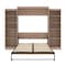 Bestar Pur Queen Murphy Bed and 2 Storage Units (115W) in rustic brown 26883-000009 - alternate 4